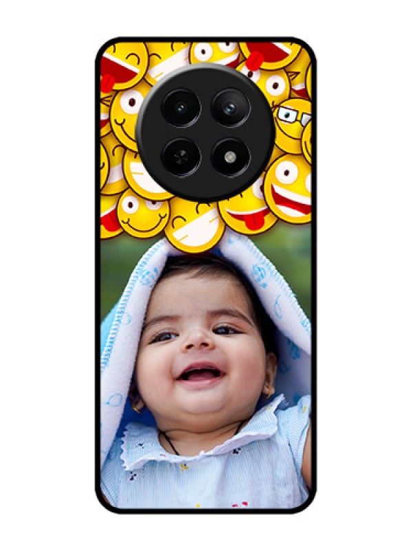 Custom narzo 70X 5G Custom Metal Phone Case - With Smiley Emoji Design