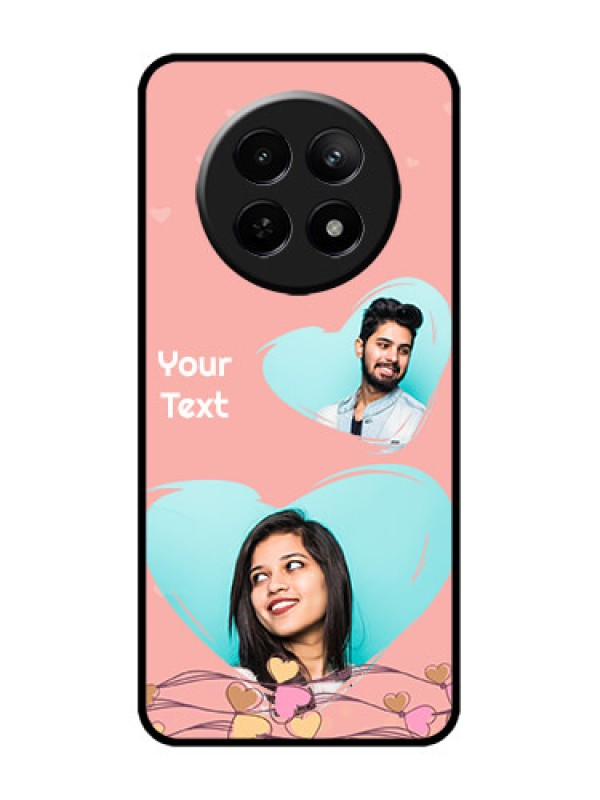 Custom narzo 70X 5G Custom Metal Phone Case - Love Doodle Design