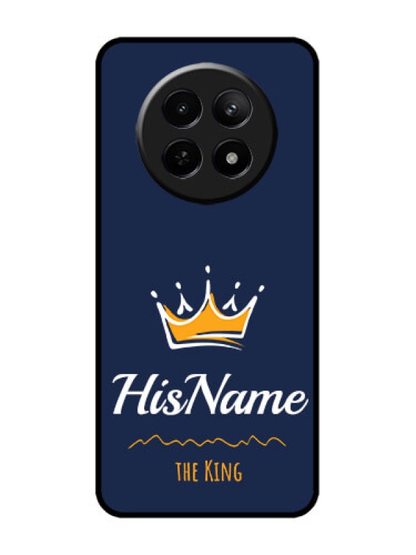 Custom narzo 70X 5G Custom Metal Phone Case - King With Name Design