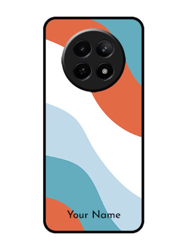 Custom narzo 70X 5G Custom Metal Phone Case - Coloured Waves Design