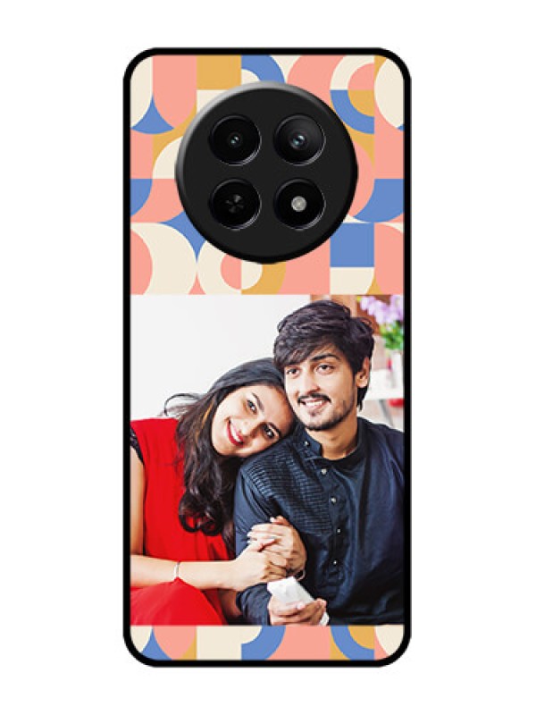 Custom narzo 70X 5G Custom Metal Phone Case - Semi - Circle Maze Pattern Design