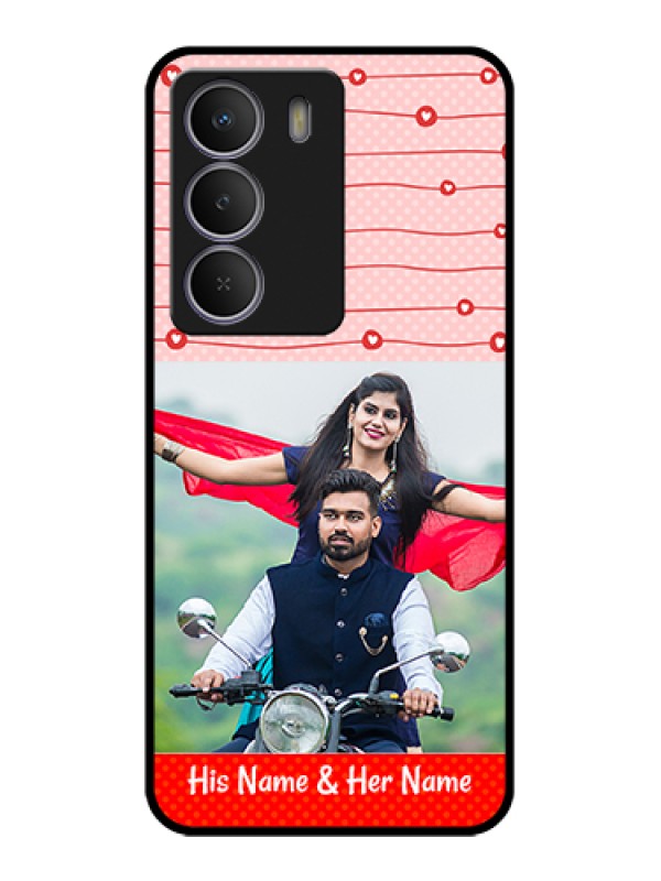 Custom Realme Narzo 80 Lite Custom Metal Phone Case - Red Pattern Case Design