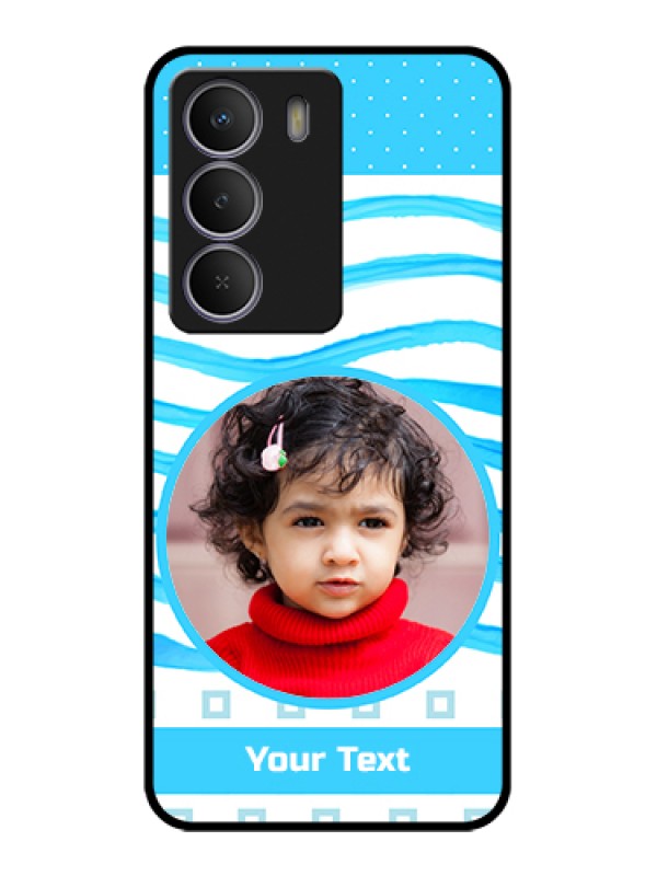 Custom Realme Narzo 80 Lite Custom Metal Phone Case - Simple Blue Case Design