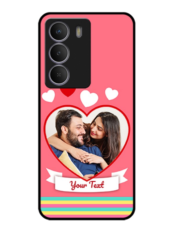 Custom Realme Narzo 80 Lite Custom Metal Phone Case - Love Shapes Doodle Design