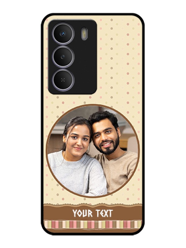 Custom Realme Narzo 80 Lite Custom Metal Phone Case - Brown Dotted Mobile Case Design