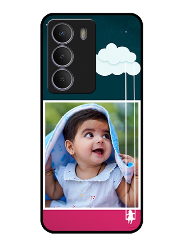 Custom Realme Narzo 80 Lite Custom Metal Phone Case - Cute Girl With Cloud Design