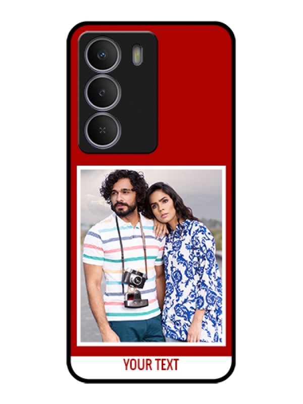 Custom Realme Narzo 80 Lite Custom Metal Phone Case - Red Color Design