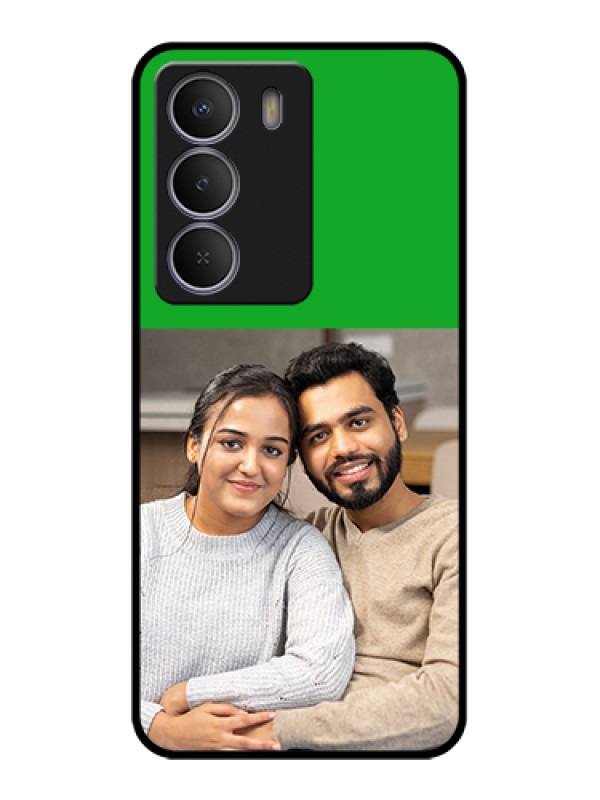 Custom Realme Narzo 80 Lite Custom Metal Phone Case - Green Pattern Design