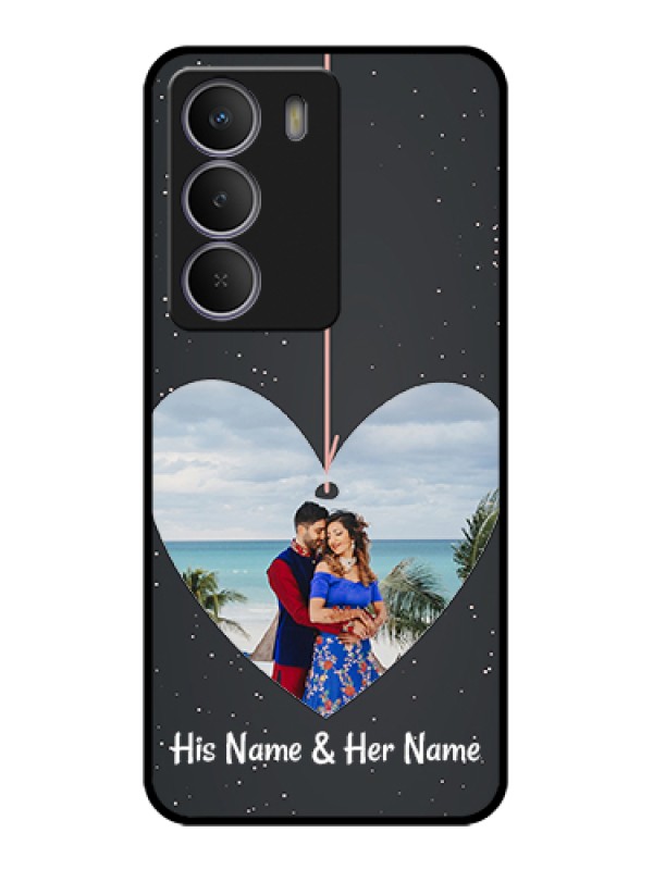 Custom Realme Narzo 80 Lite Custom Metal Phone Case - Hanging Heart Design