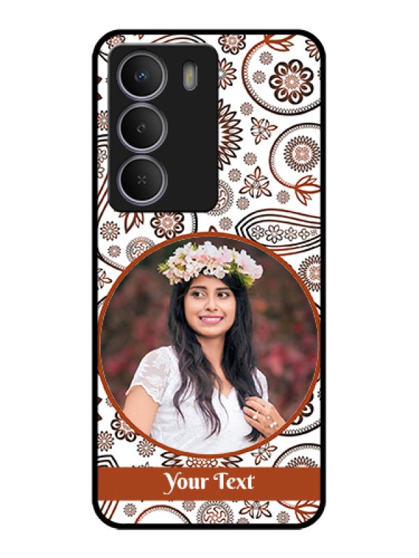 Custom Realme Narzo 80 Lite Custom Metal Phone Case - Abstract Flower Design