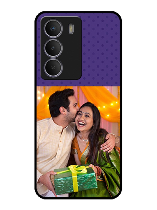 Custom Realme Narzo 80 Lite Custom Metal Phone Case - Violet Colored Pattern Design