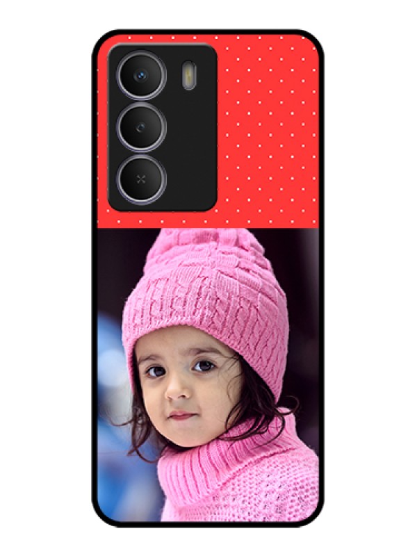 Custom Realme Narzo 80 Lite Custom Metal Phone Case - Red Pattern Design