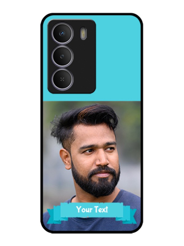 Custom Realme Narzo 80 Lite Custom Metal Phone Case - Blue Color Design