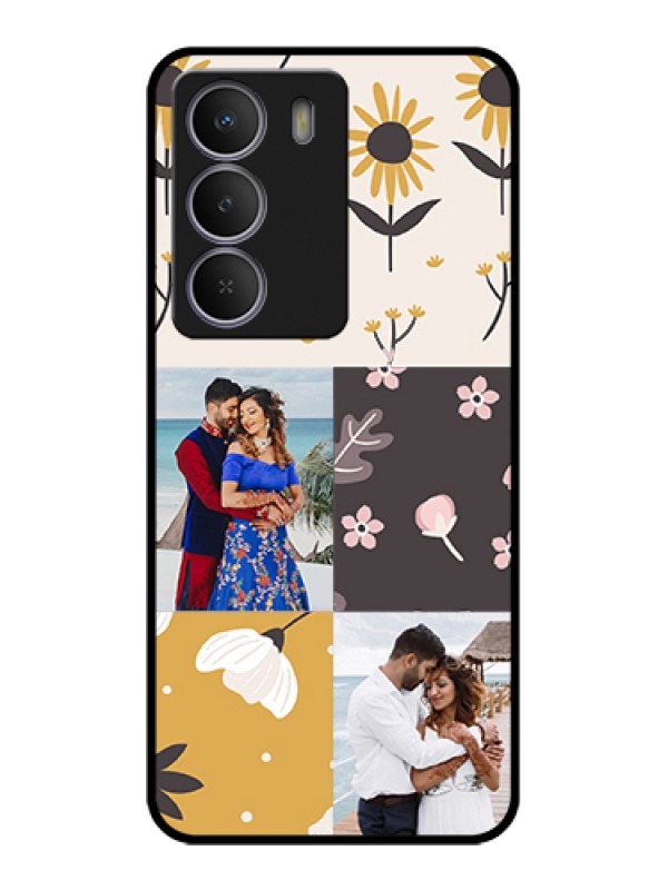 Custom Realme Narzo 80 Lite Custom Metal Phone Case - 3 Images With Floral Design