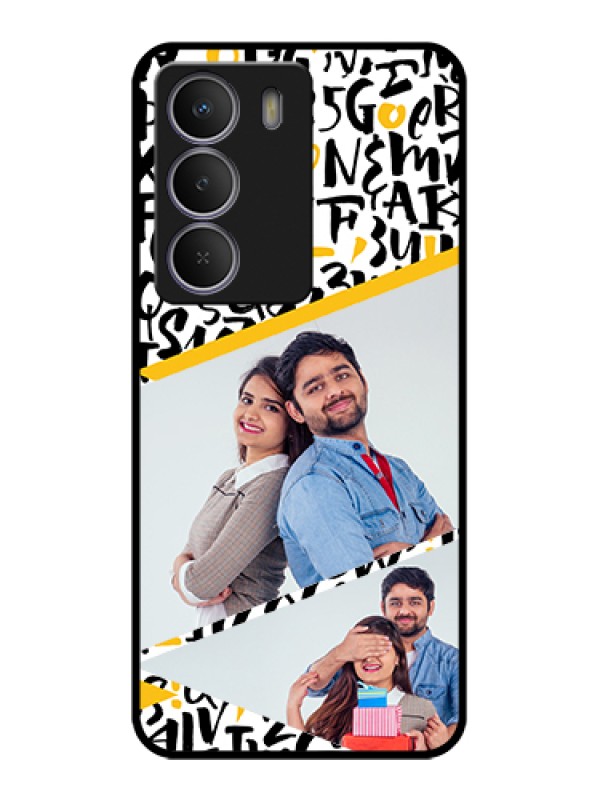 Custom Realme Narzo 80 Lite Custom Metal Phone Case - Letters Pattern Design