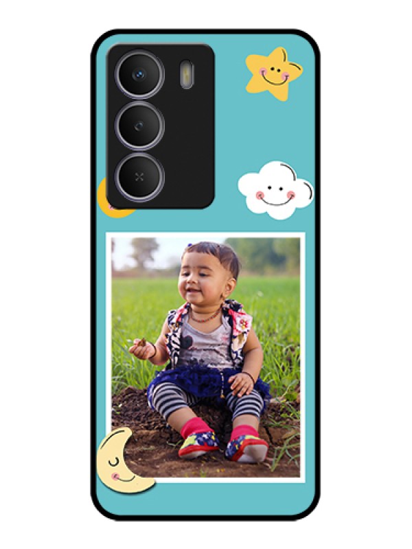 Custom Realme Narzo 80 Lite Custom Metal Phone Case - Smiley Kids Stars Design