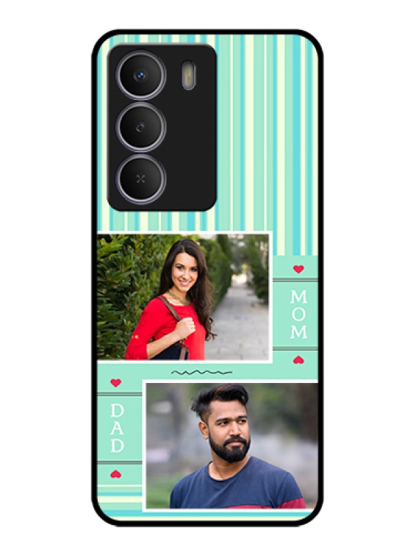 Custom Realme Narzo 80 Lite Custom Metal Phone Case - Mom & Dad Pic Design