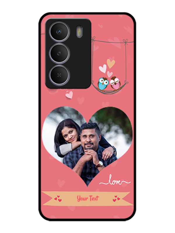 Custom Realme Narzo 80 Lite Custom Metal Phone Case - Peach Color Love Design