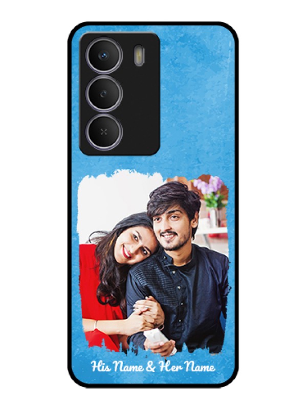 Custom Realme Narzo 80 Lite Custom Metal Phone Case - Blue Color Vintage Design