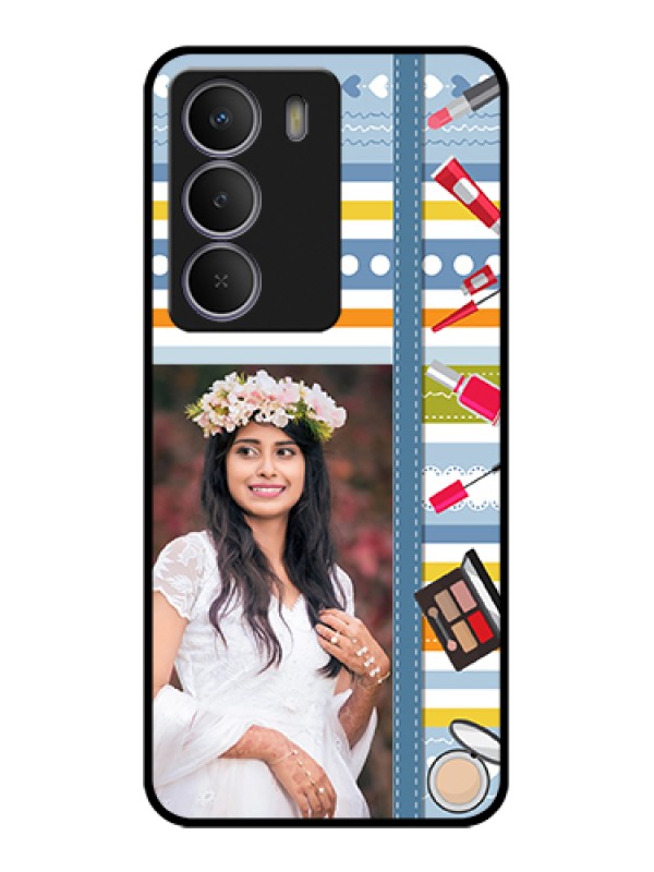 Custom Realme Narzo 80 Lite Custom Metal Phone Case - Makeup Icons Design