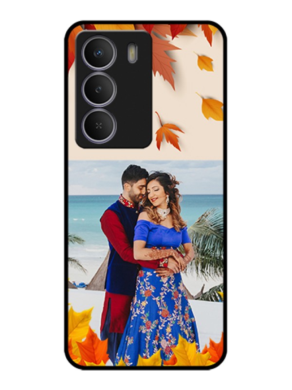 Custom Realme Narzo 80 Lite Custom Metal Phone Case - Autumn Maple Leaves Design