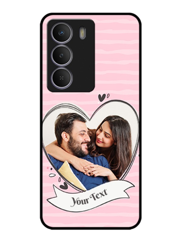 Custom Realme Narzo 80 Lite Custom Metal Phone Case - Vintage Heart Design