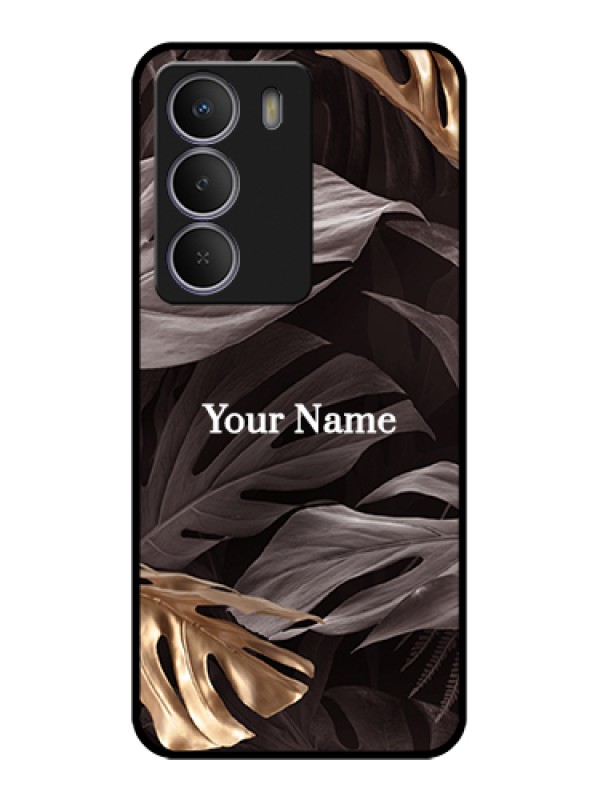 Custom Realme Narzo 80 Lite Custom Metal Phone Case - Wild Leaves Digital Paint Design