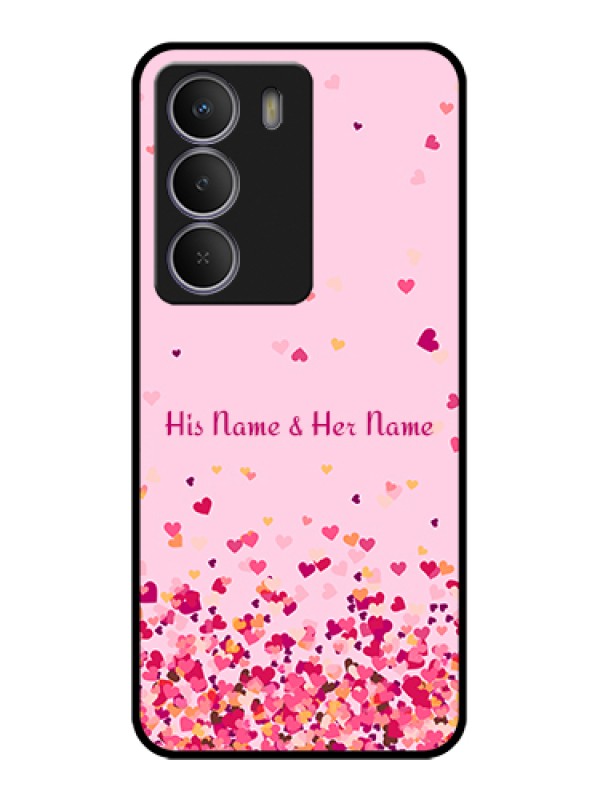 Custom Realme Narzo 80 Lite Custom Metal Phone Case - Floating Hearts Design