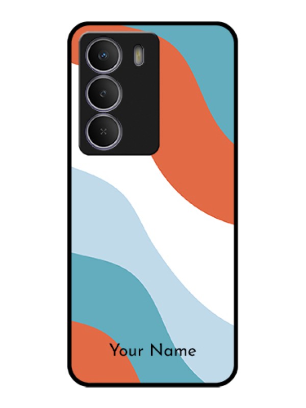 Custom Realme Narzo 80 Lite Custom Metal Phone Case - Coloured Waves Design