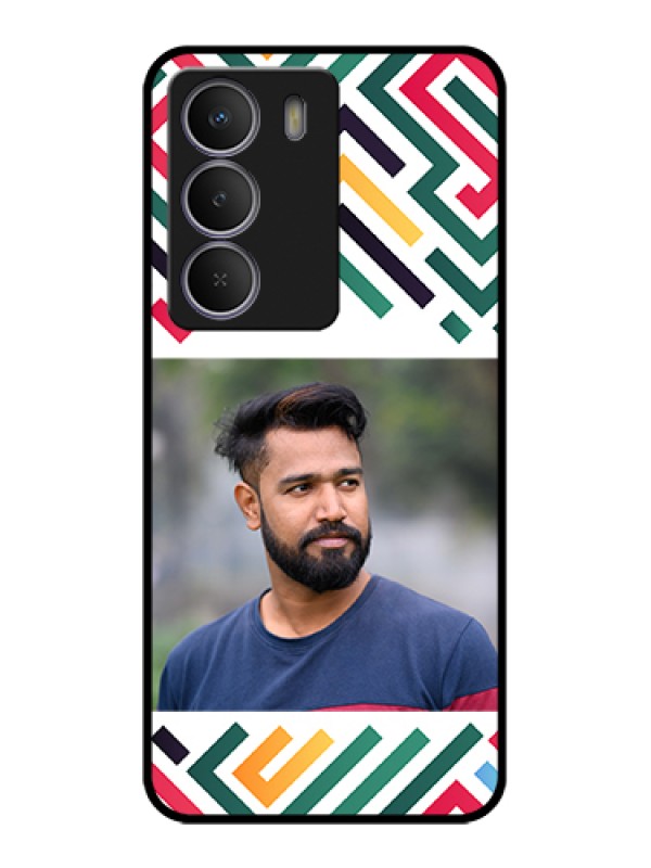 Custom Realme Narzo 80 Lite Custom Metal Phone Case - Colorful Maze Pattern Design