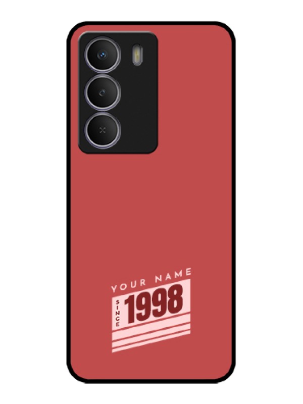 Custom Realme Narzo 80 Lite Custom Metal Phone Case - Red Custom Year Of Birth Design