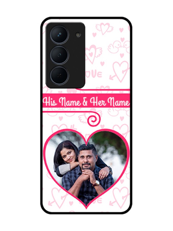 Custom Narzo 80x 5G Custom Metal Phone Case - Heart Shape Love Design