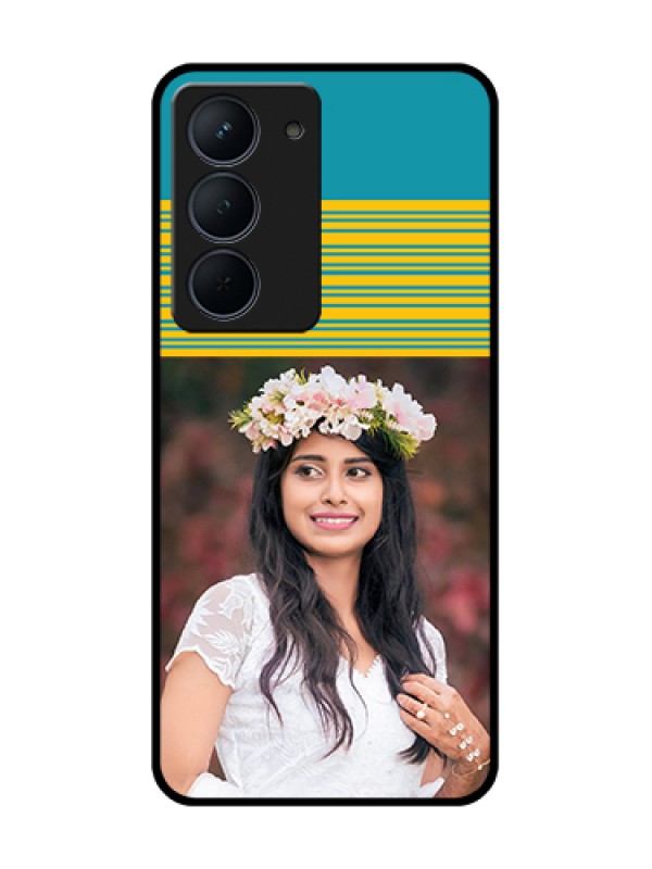 Custom Narzo 80x 5G Custom Metal Phone Case - Yellow & Blue Design