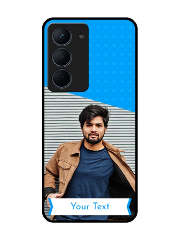 Custom Narzo 80x 5G Custom Metal Phone Case - Simple Blue Color Design