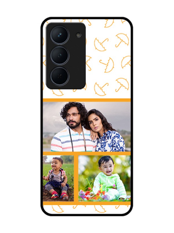 Custom Narzo 80x 5G Custom Metal Phone Case - Yellow Pattern Design