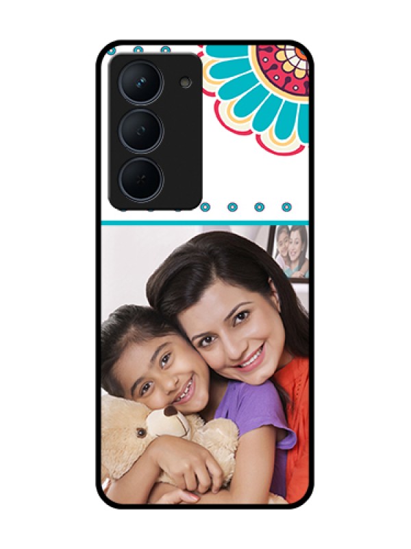 Custom Narzo 80x 5G Custom Metal Phone Case - Flower Design