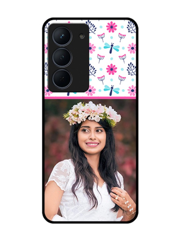 Custom Narzo 80x 5G Custom Metal Phone Case - Colorful Flower Design