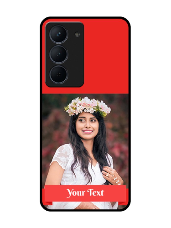 Custom Narzo 80x 5G Custom Metal Phone Case - Simple Red Color Design