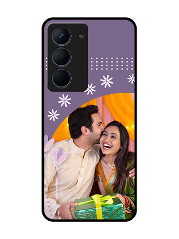 Custom Narzo 80x 5G Custom Metal Phone Case - Lavender Flowers Design