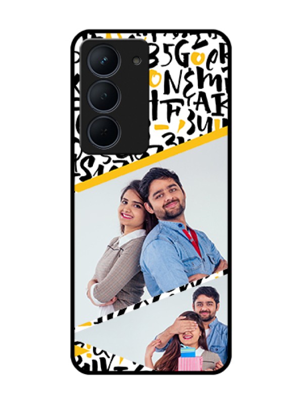 Custom Narzo 80x 5G Custom Metal Phone Case - Letters Pattern Design