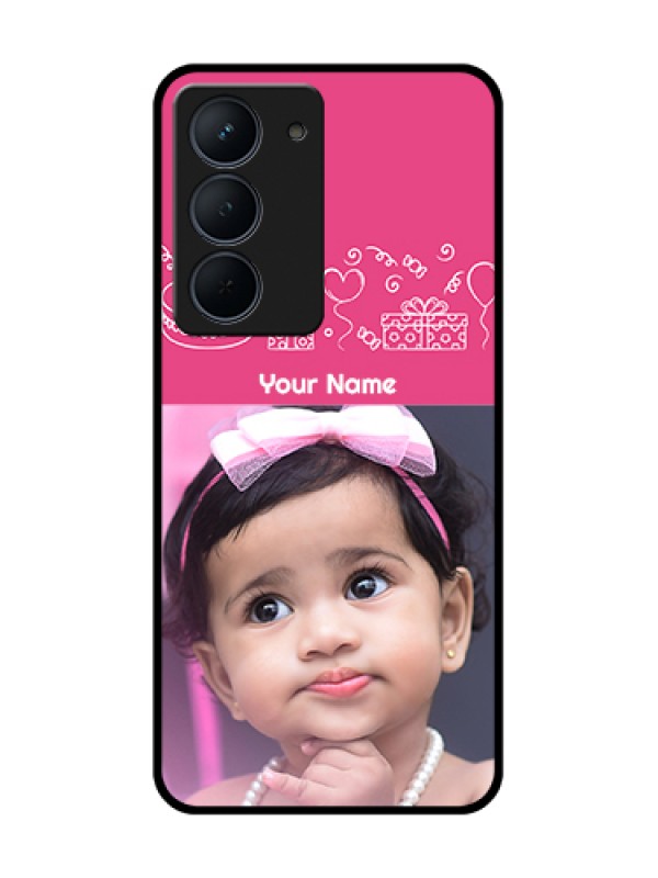 Custom Narzo 80x 5G Custom Metal Phone Case - With Birthday Line Art Design