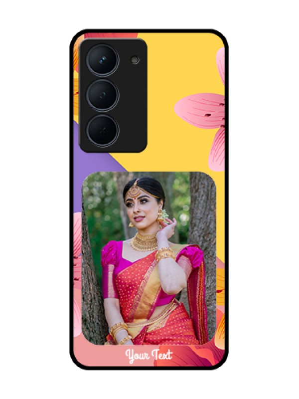 Custom Narzo 80x 5G Custom Metal Phone Case - 3 Image With Vintage Floral Design