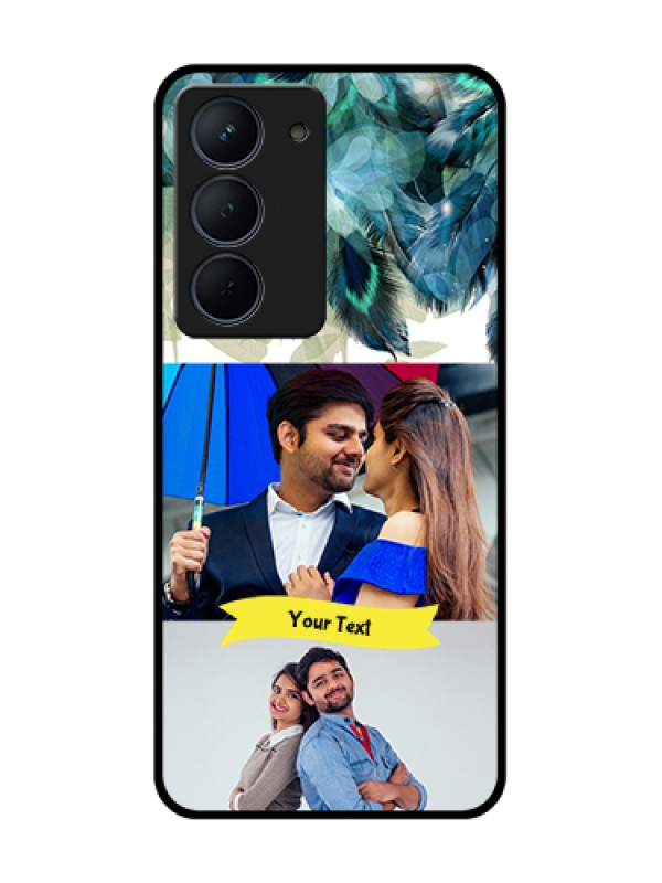 Custom Narzo 80x 5G Custom Metal Phone Case - Image With Boho Peacock Feather Design