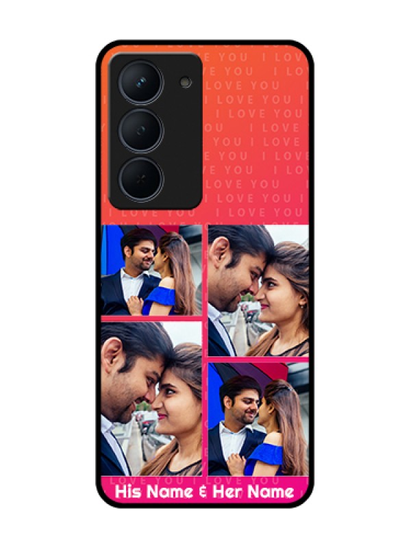 Custom Narzo 80x 5G Custom Metal Phone Case - I Love You Pink Design