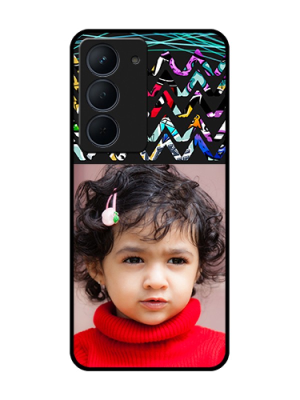 Custom Narzo 80x 5G Custom Metal Phone Case - Neon Abstract Design