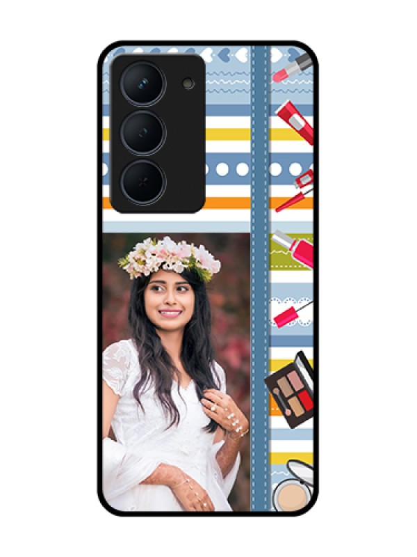 Custom Narzo 80x 5G Custom Metal Phone Case - Makeup Icons Design