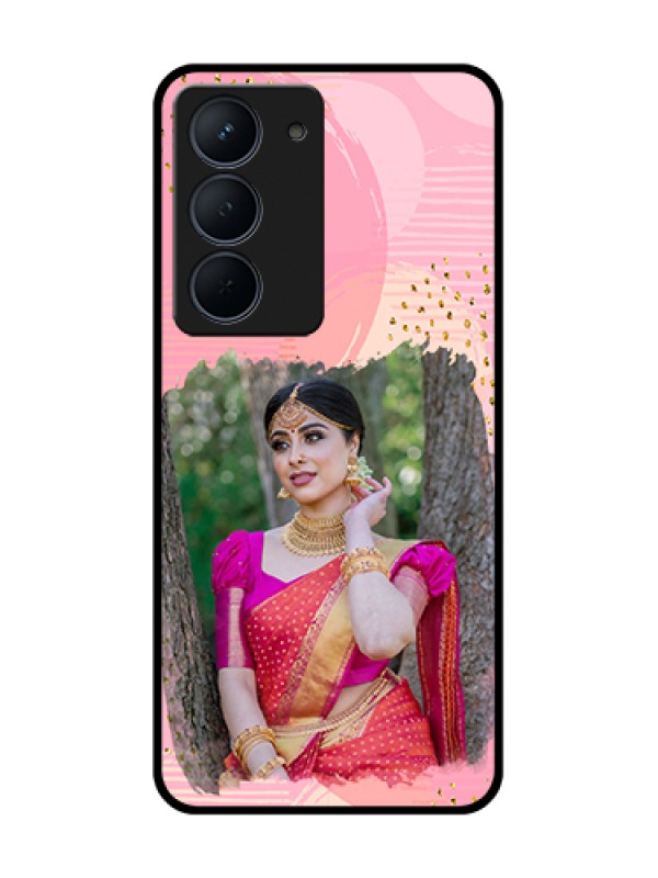 Custom Narzo 80x 5G Custom Metal Phone Case - Gold Glitter Splash Design