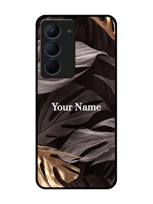 Custom Narzo 80x 5G Custom Metal Phone Case - Wild Leaves Digital Paint Design
