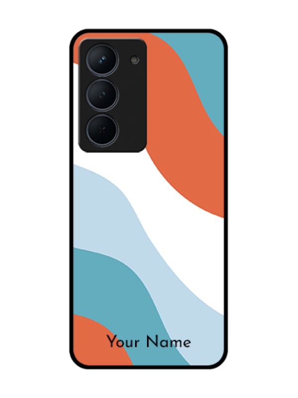 Custom Narzo 80x 5G Custom Metal Phone Case - Coloured Waves Design