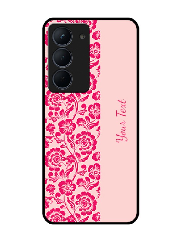 Custom Narzo 80x 5G Custom Metal Phone Case - Attractive Floral Pattern Design